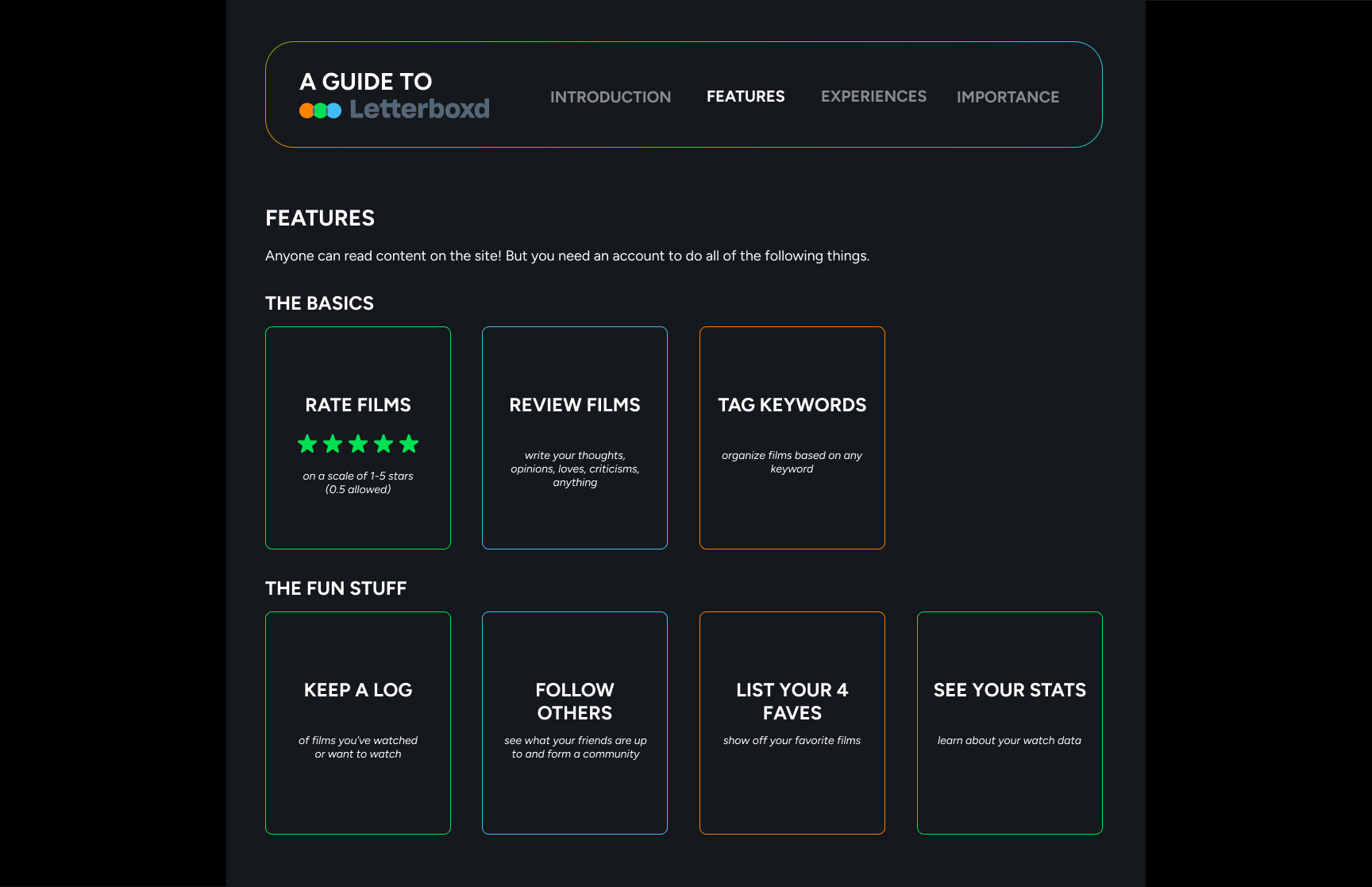 Desktop Features Page